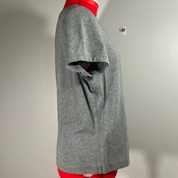 Women's Cropped XL Fitted Grey T-shirt - Picture 2 of 5